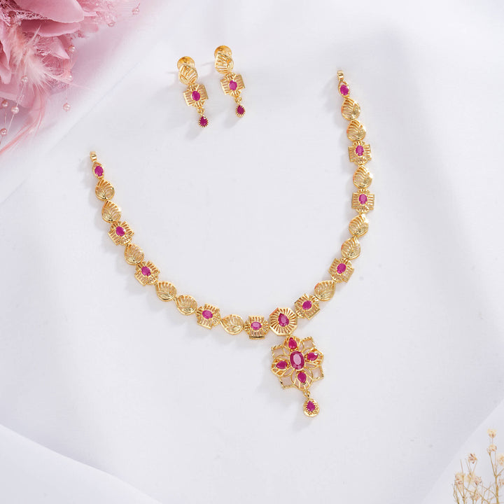 Minthikaa Pakshi Short Necklace Set