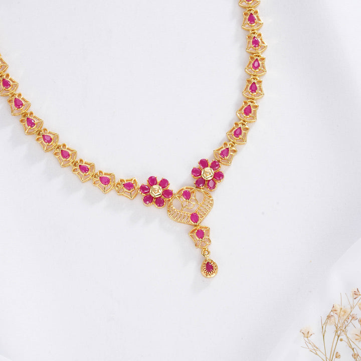 Aesthetic Pakshi Short Necklace Set