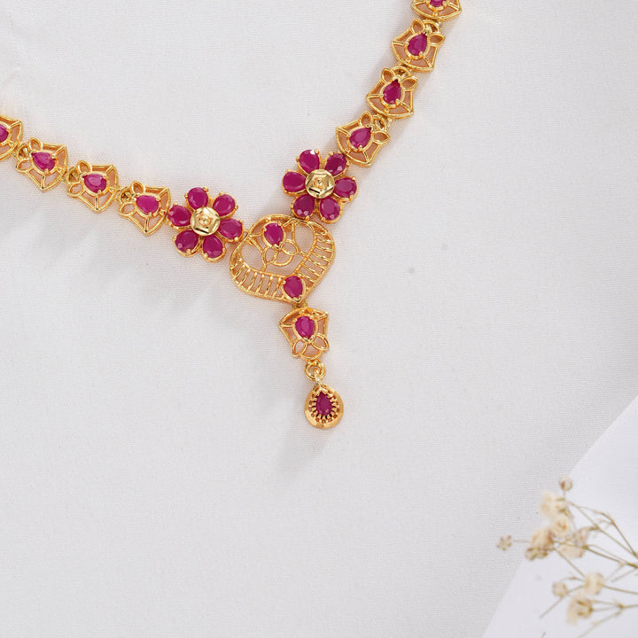 Charming Pakshi Short Necklace Set
