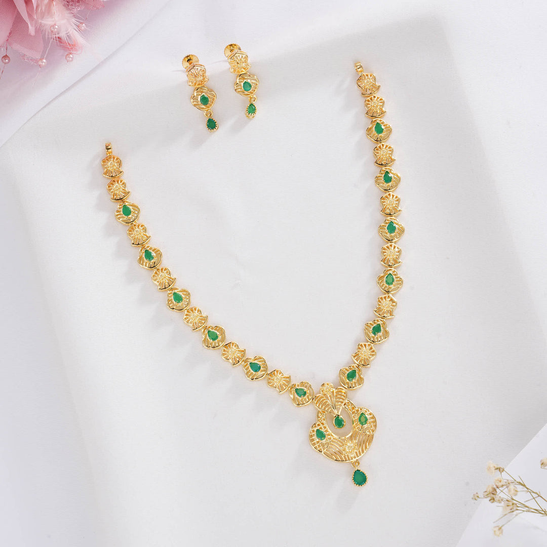 Charming Pakshi Short Necklace Set