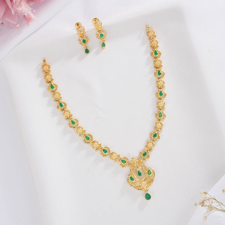 Charming Pakshi Short Necklace Set