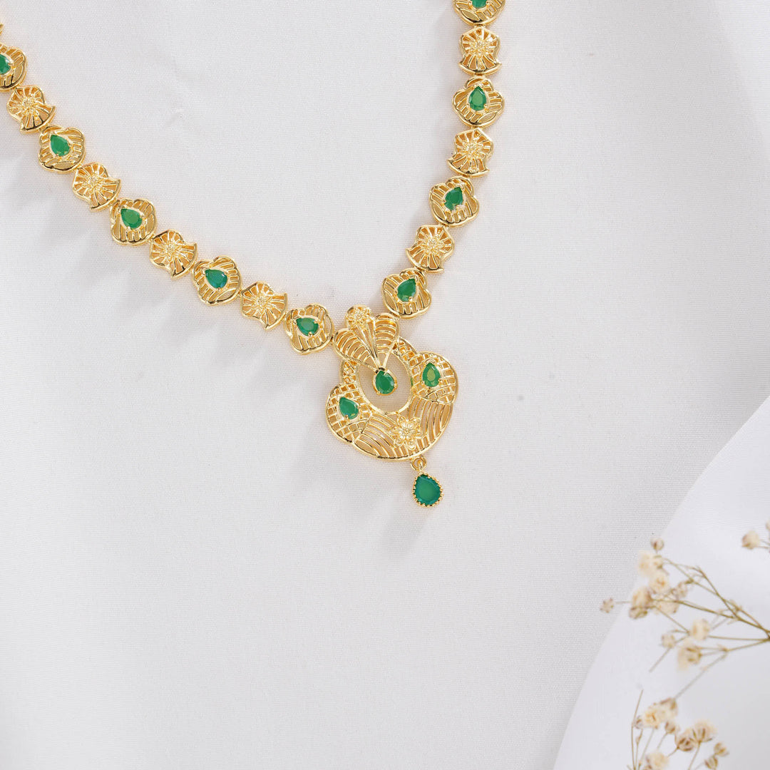 Charming Pakshi Short Necklace Set