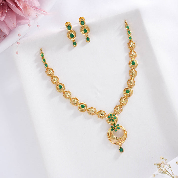 Shine Charm Pakshi Short Necklace Set