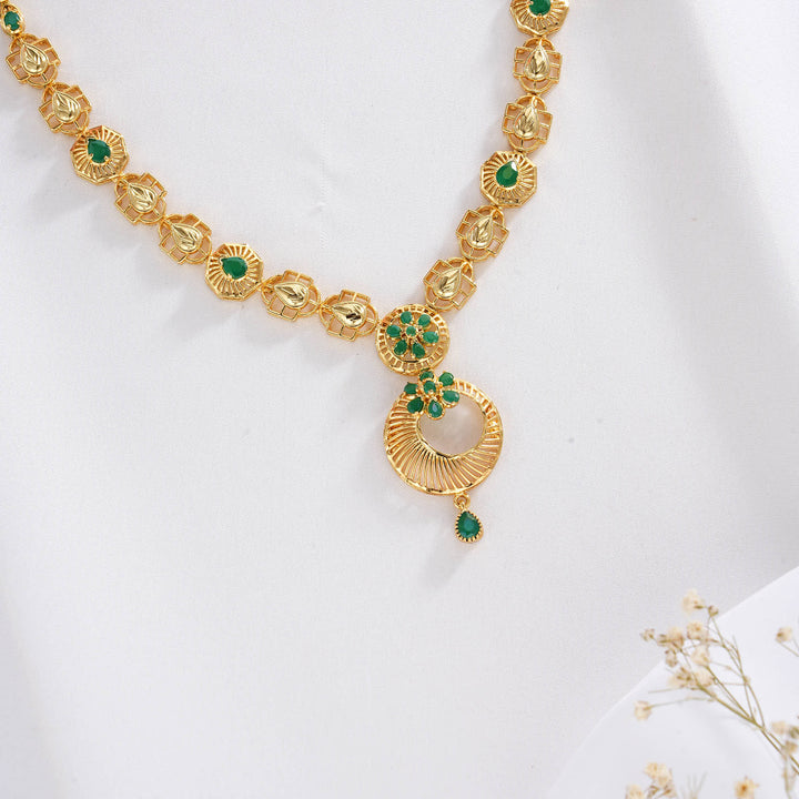 Shine Charm Pakshi Short Necklace Set