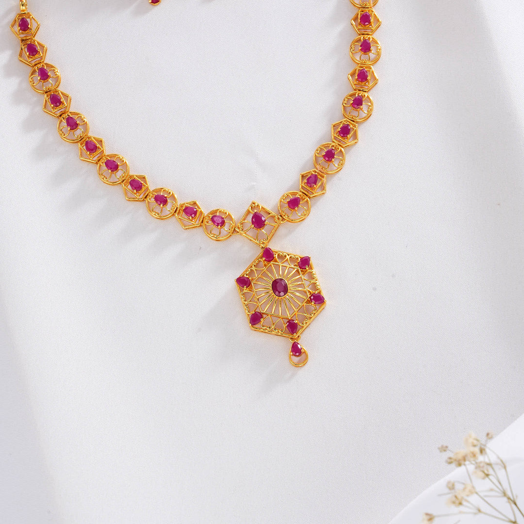 Dhivisha Pakshi Short Necklace Set