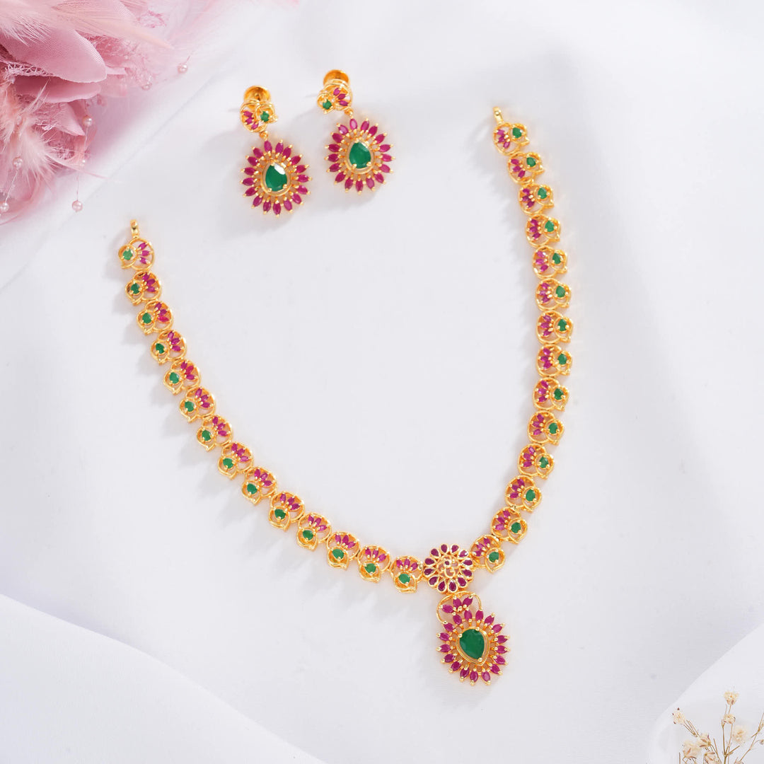 Lavinaa Pakshi Short Necklace Set
