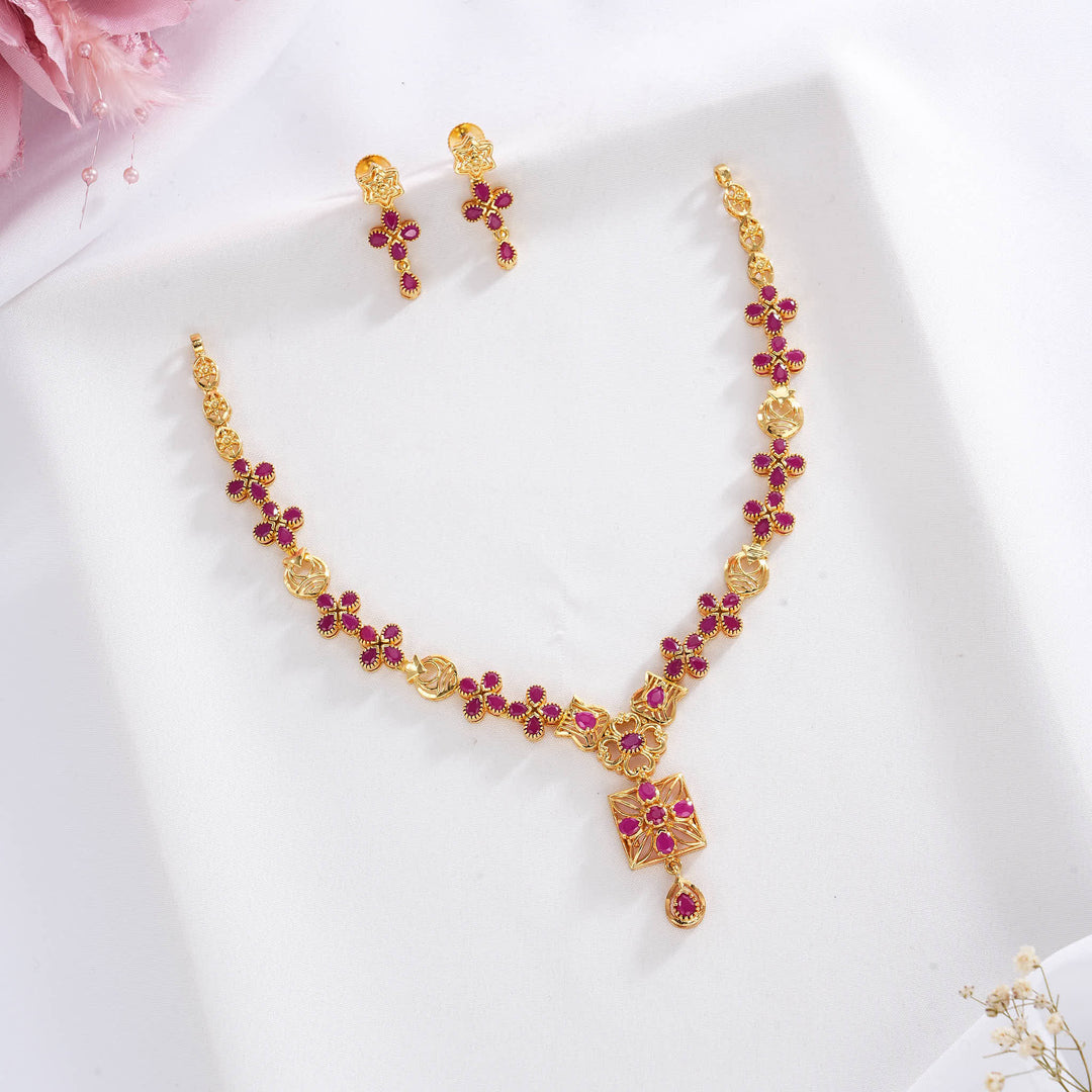 Ishitha Pakshi Short Necklace Set
