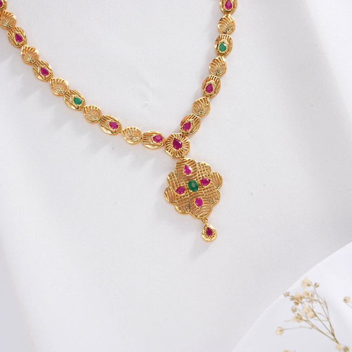 Lathisha Pakshi Short Necklace Set