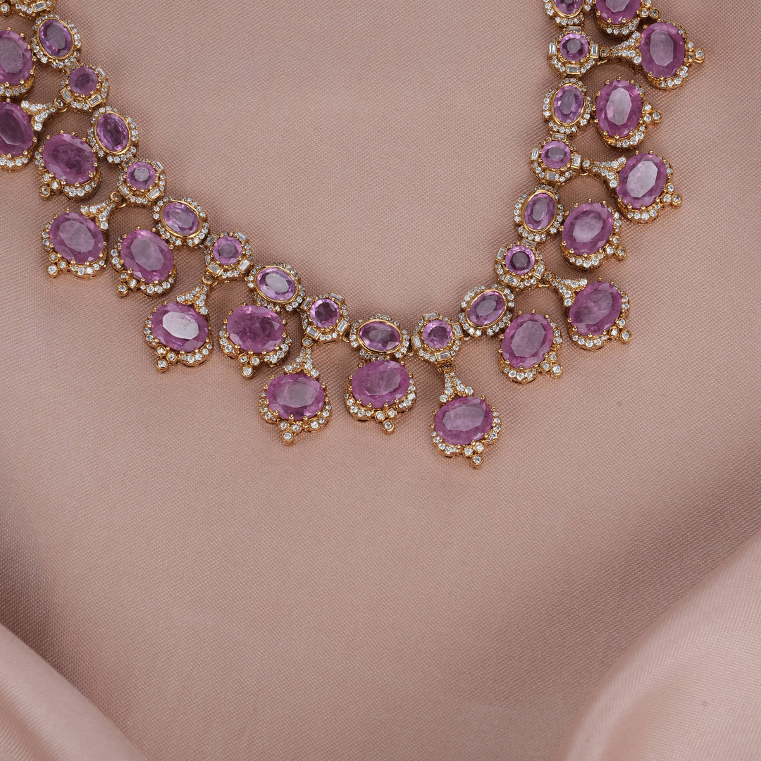 Glittering Victorian Short Necklace Set