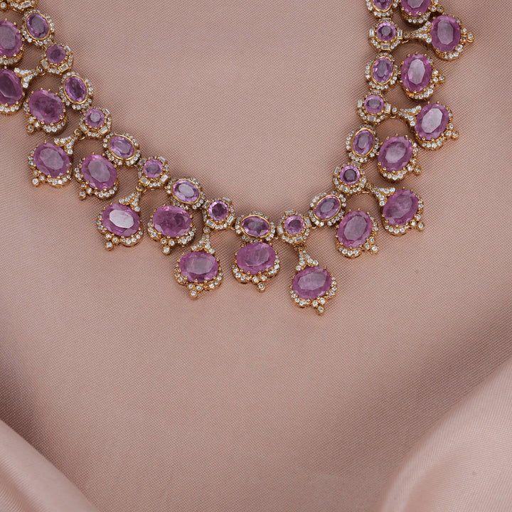 Glittering Victorian Short Necklace Set