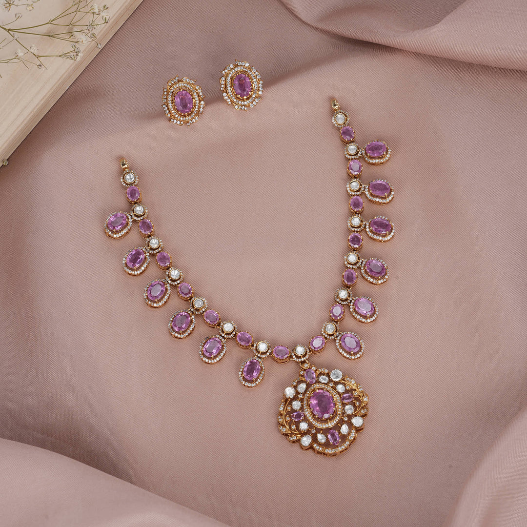 Royal Loom Victorian Short Necklace Set - AMS-102-17023