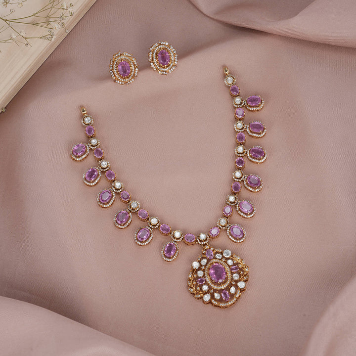 Royal Loom Victorian Short Necklace Set - AMS-102-17023