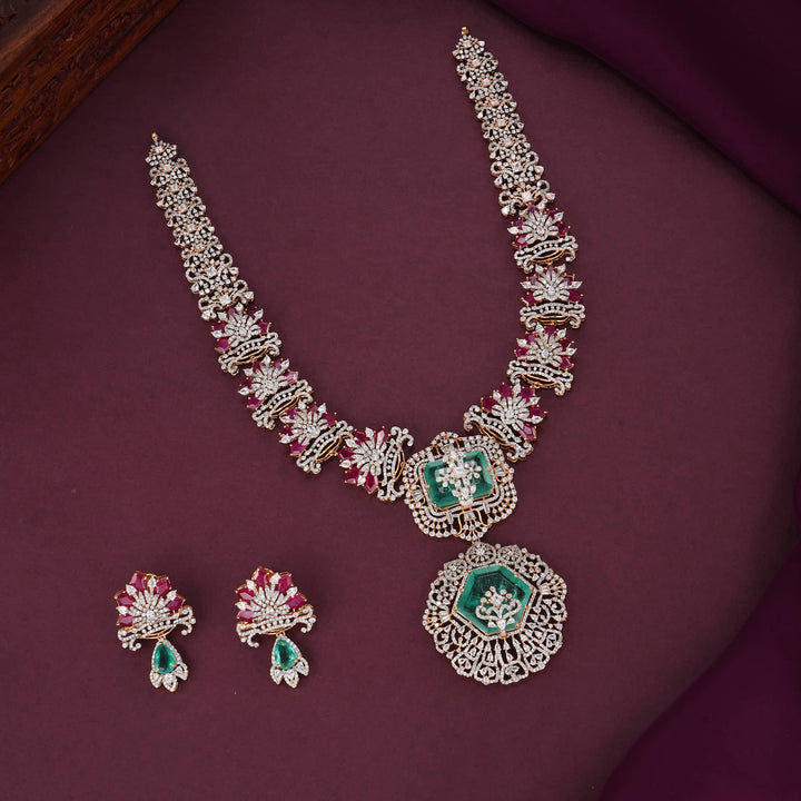 Royal Loom Moissanite Long Necklace Set