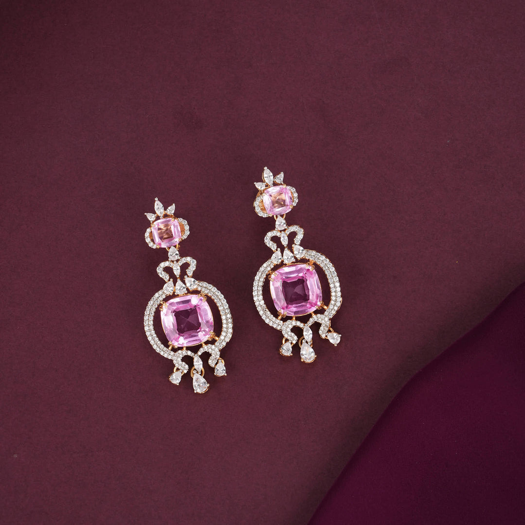 Glowing Moissanite Short Necklace Set