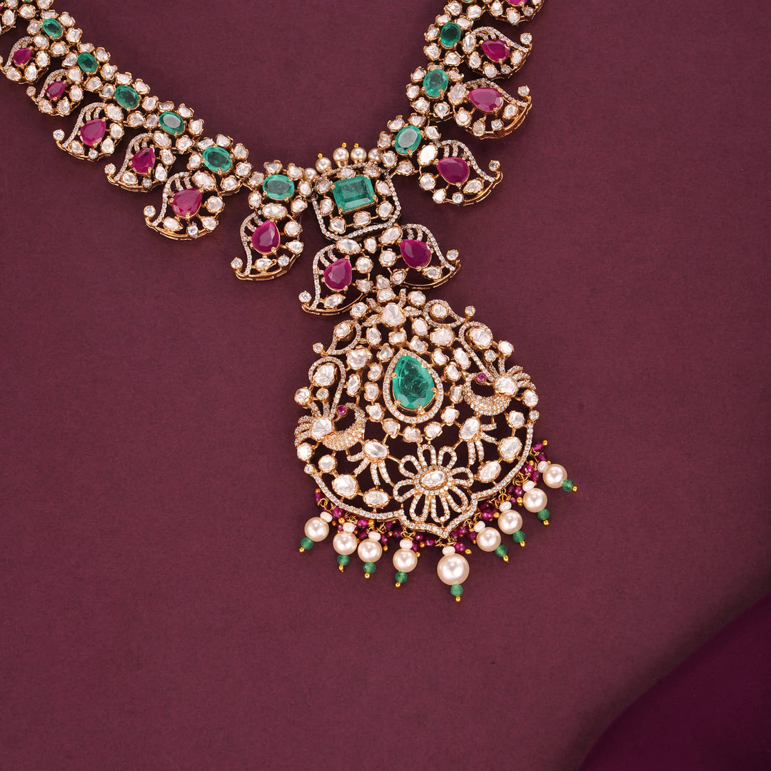 Royal Impressions Moissanite Long Necklace Set