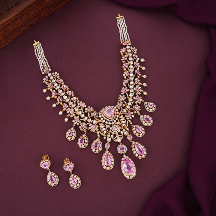 Classic Royal Moissanite Long Necklace Set