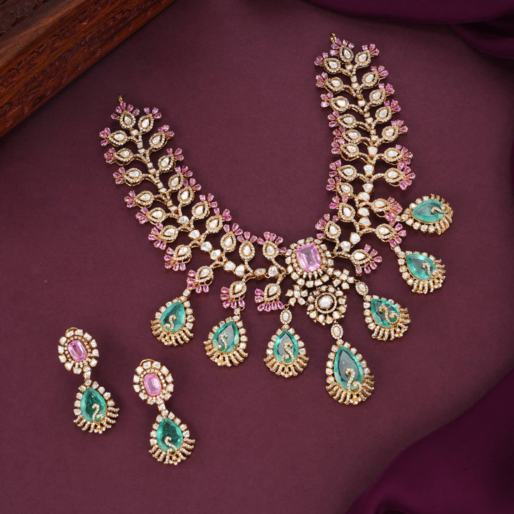 Dazzling Moissanite Long Necklace Set