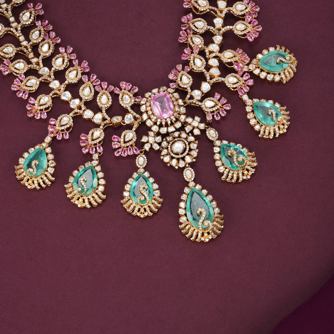 Dazzling Moissanite Long Necklace Set