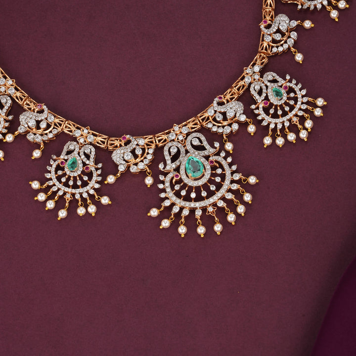 Classic Royal Moissanite Short Necklace Set