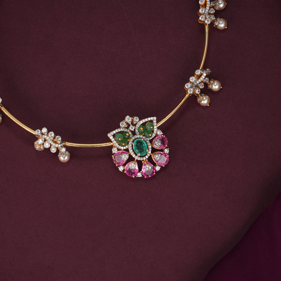 Royal Impressions Moissanite Short Necklace Set