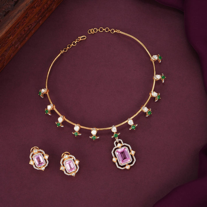 Royal Harmony Moissanite Short Necklace Set