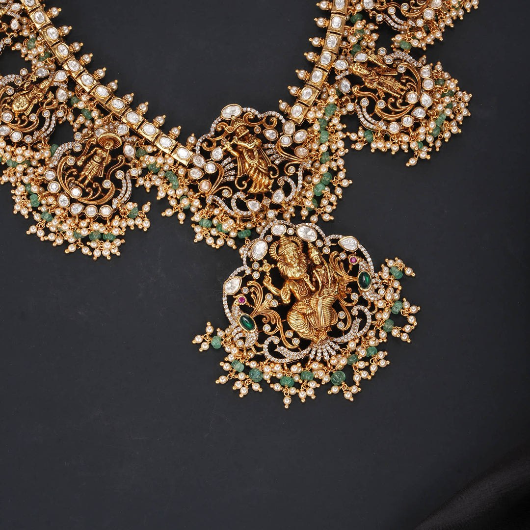 Dasavatara Victorian Long Necklace Set