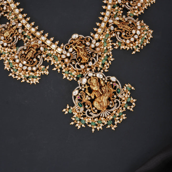 Dasavatara Victorian Long Necklace Set