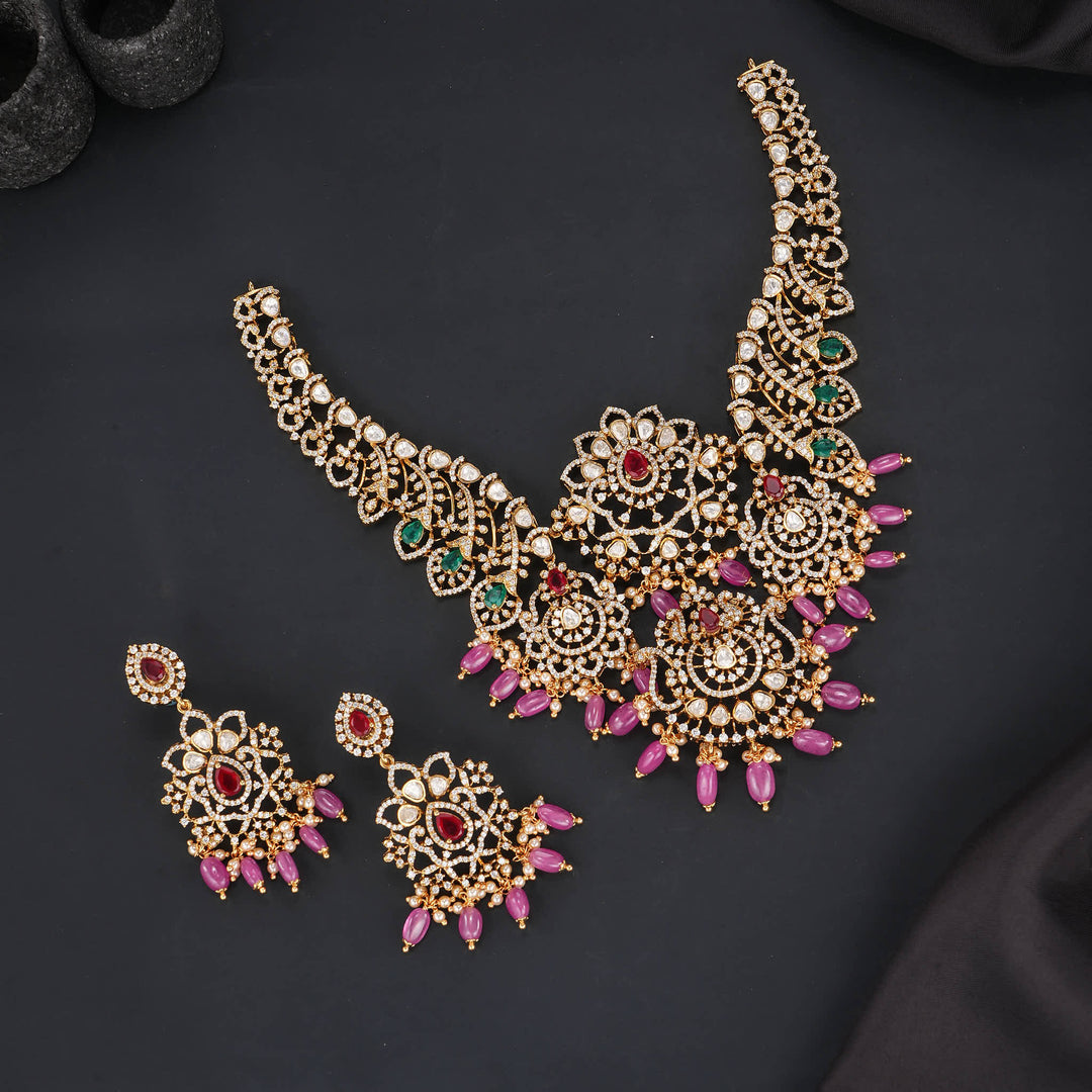 Bhavika Victorian Short Necklace Set