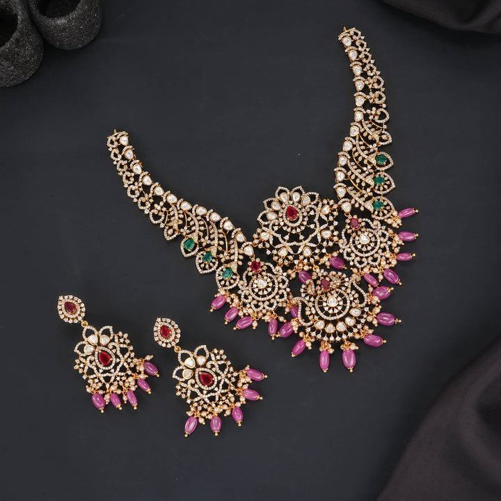 Bhavika Victorian Short Necklace Set