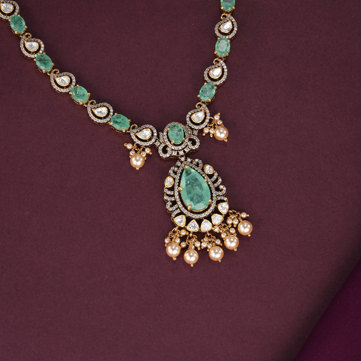 Kanorra Moissanite Short Necklace Set