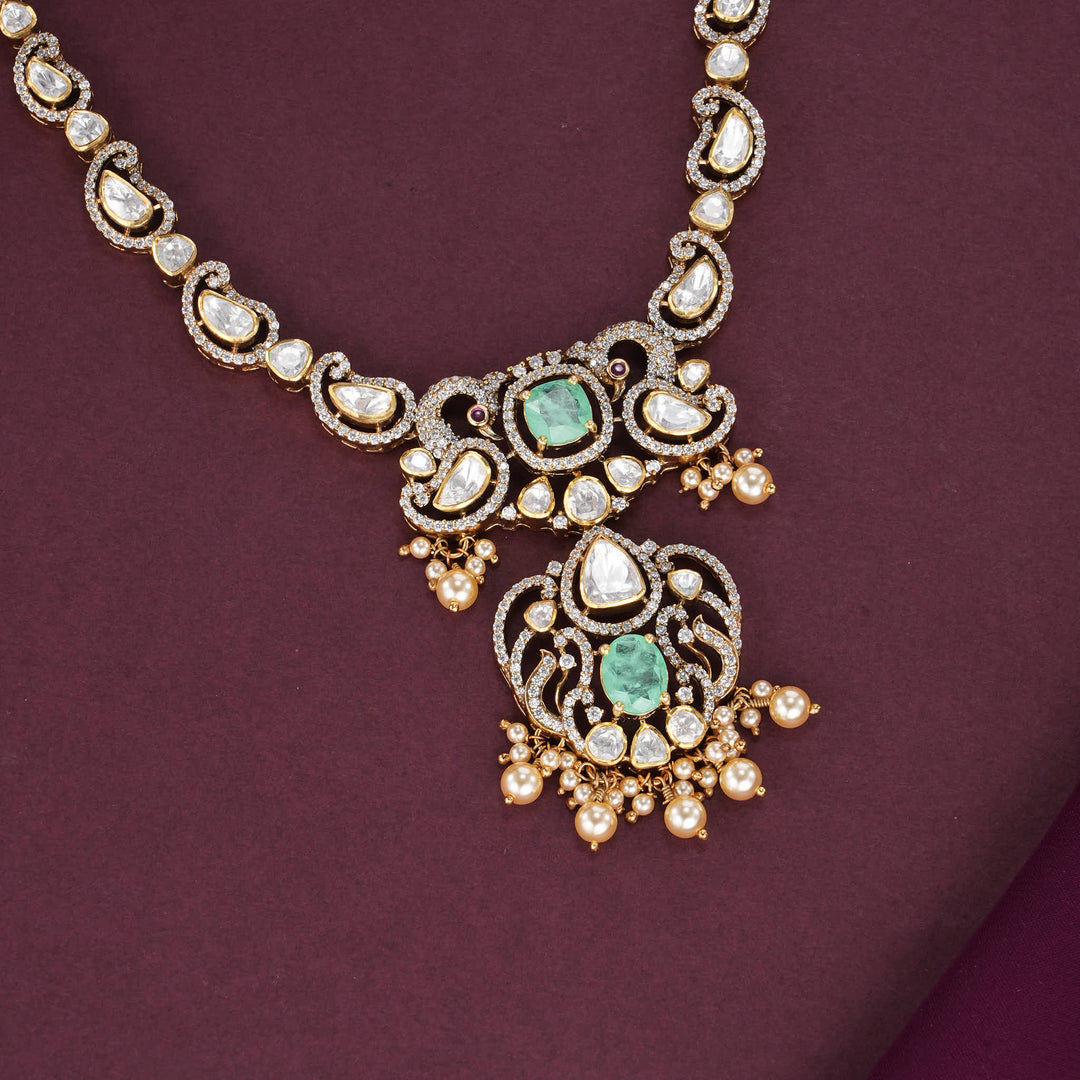 Lumiyaa Moissanite Short Necklace Set