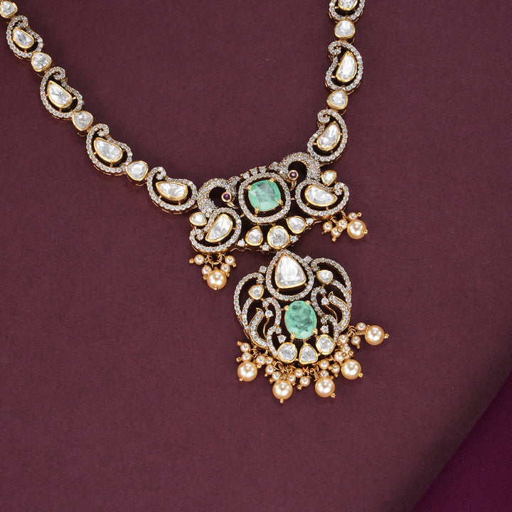 Lumiyaa Moissanite Short Necklace Set