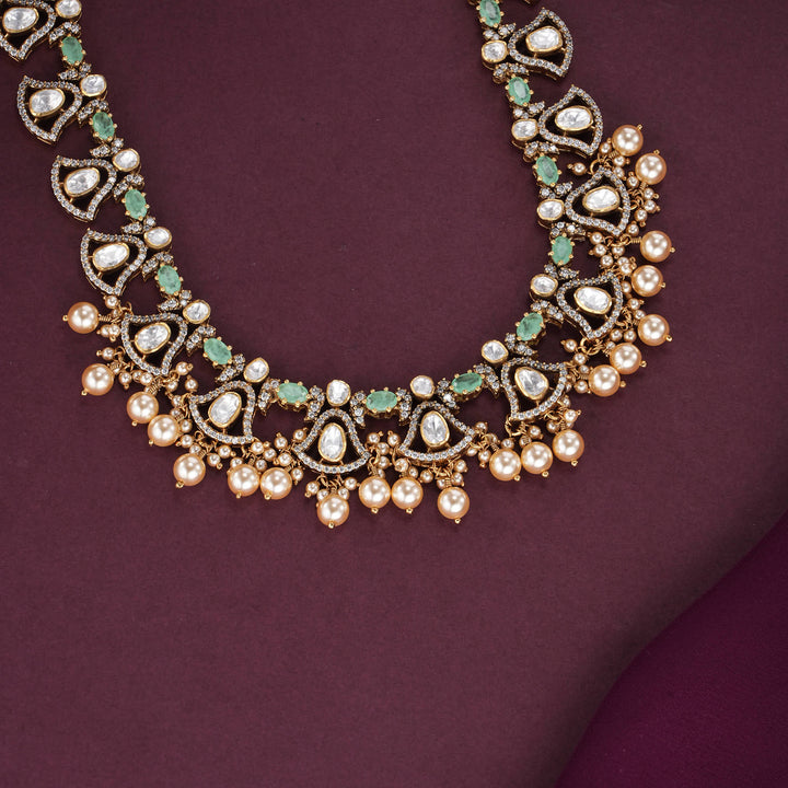 Yashikaa Moissanite Short Necklace Set