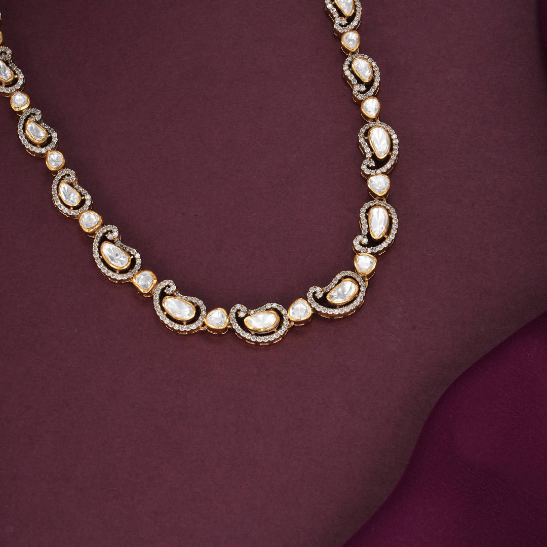 Ashritha Moissanite Short Necklace Set