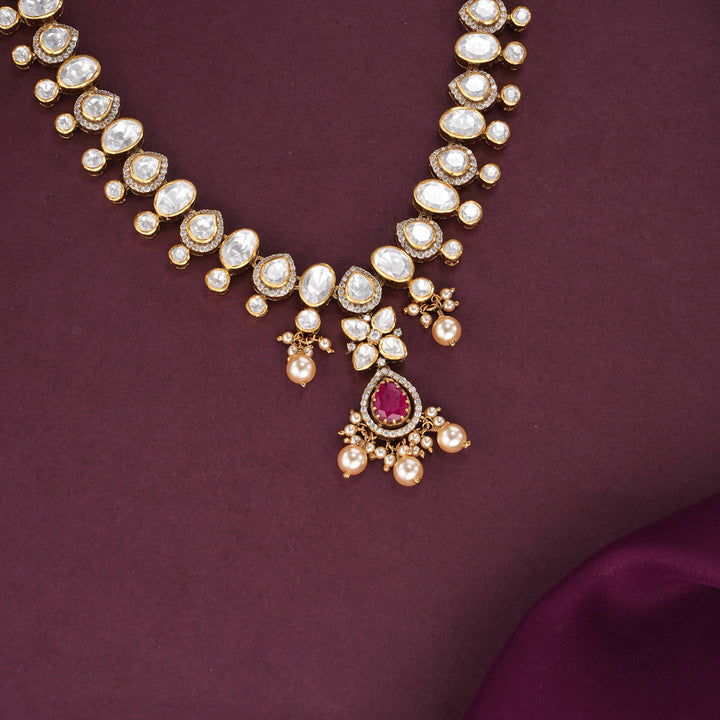 Vithisha Moissanite Short Necklace Set