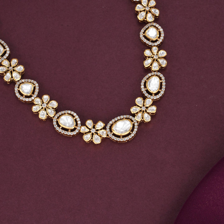 Thaarika  Moissanite Short Necklace Set