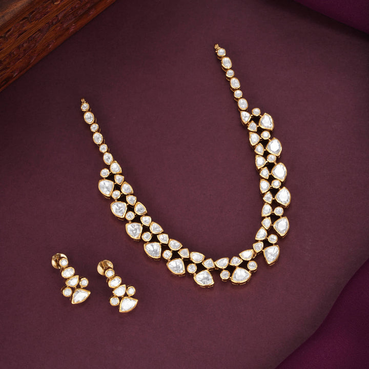 Divyora Moissanite Short Necklace Set