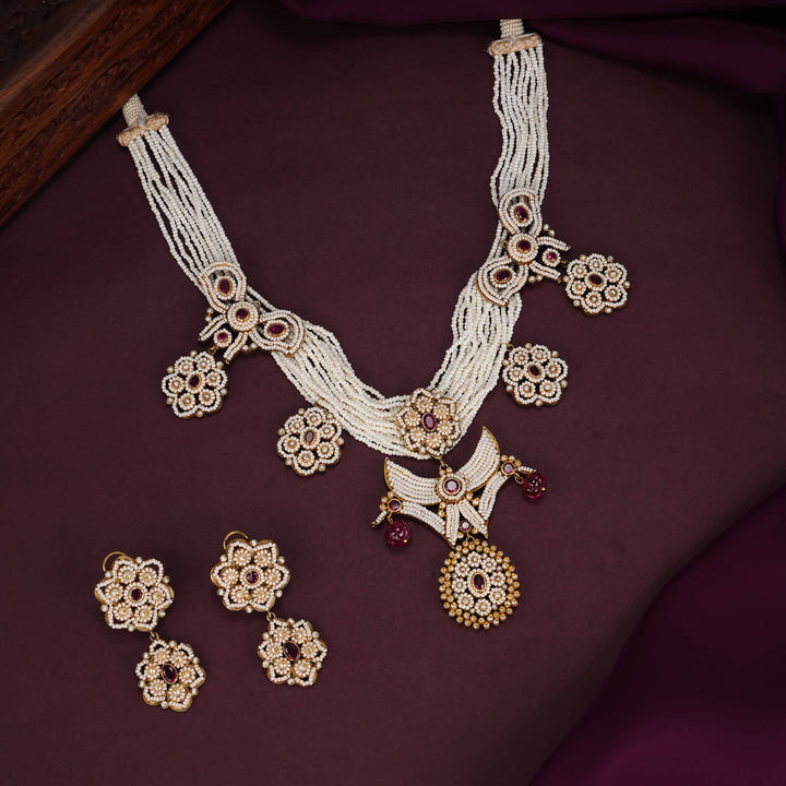 Grandeur Beads Long Necklace Set