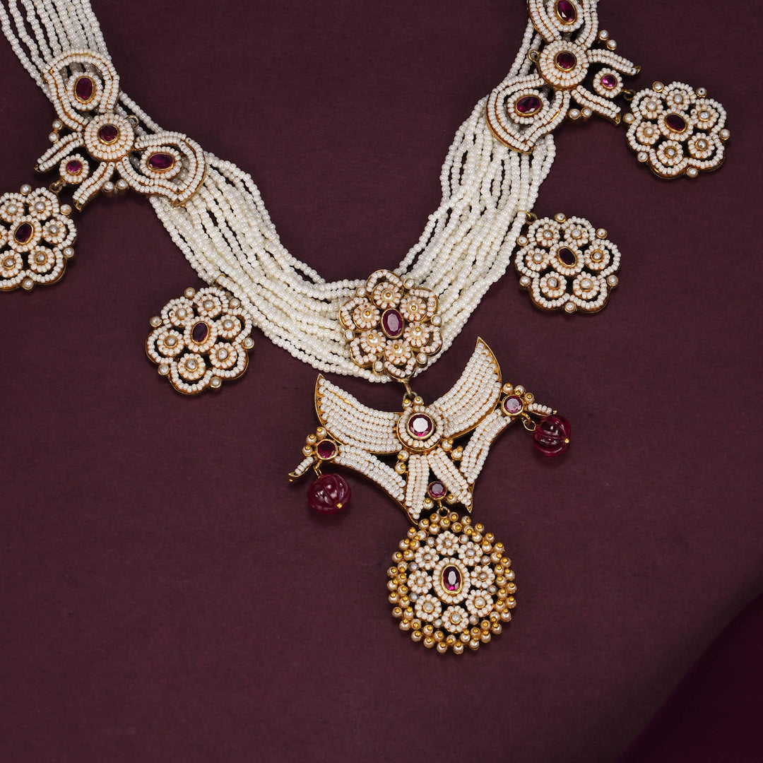Grandeur Beads Long Necklace Set