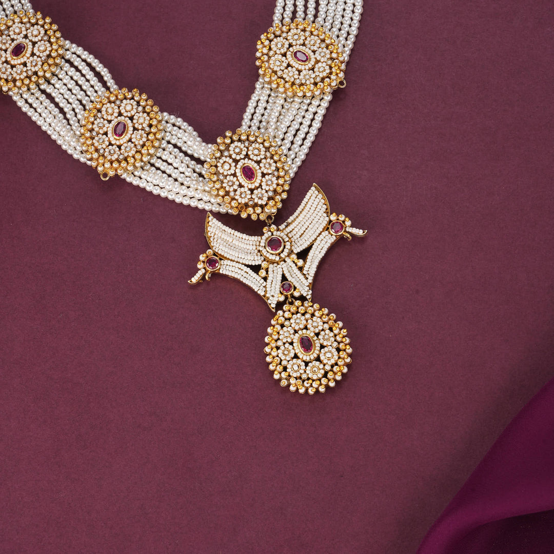 Pranitha Beads Long Necklace Set