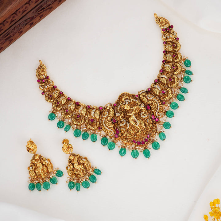 Traditional 3D Spl Short Necklace Set