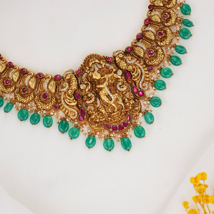Traditional 3D Spl Short Necklace Set