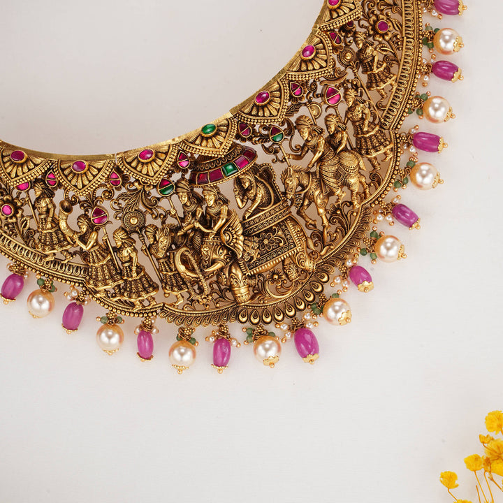 Radhae Krishna 3D Spl Choker Necklace Set
