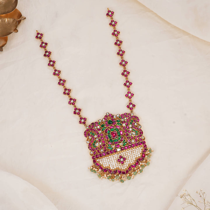 Naziyaa Kundan Long Necklace