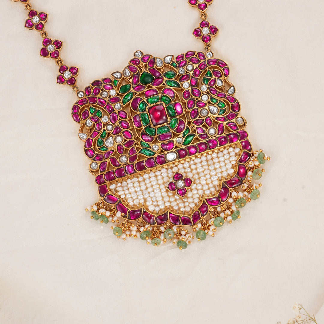 Naziyaa Kundan Long Necklace