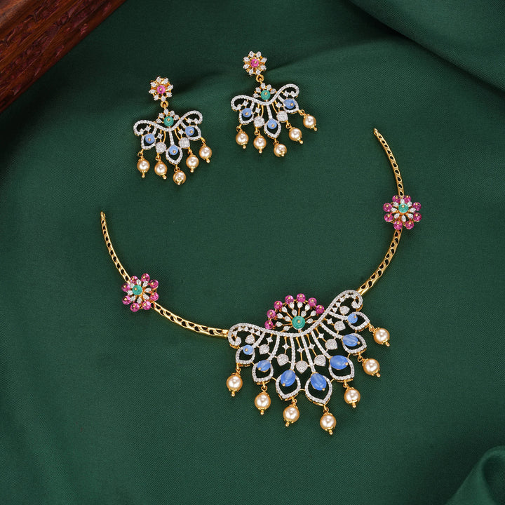 Asvikaa Diamond Design Necklace Set