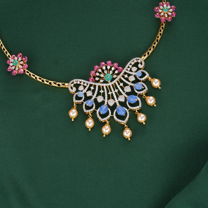 Asvikaa Diamond Design Necklace Set