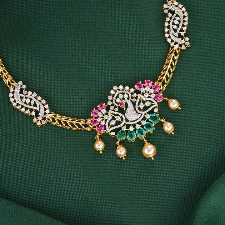 Ganisha Diamond Design Necklace Set