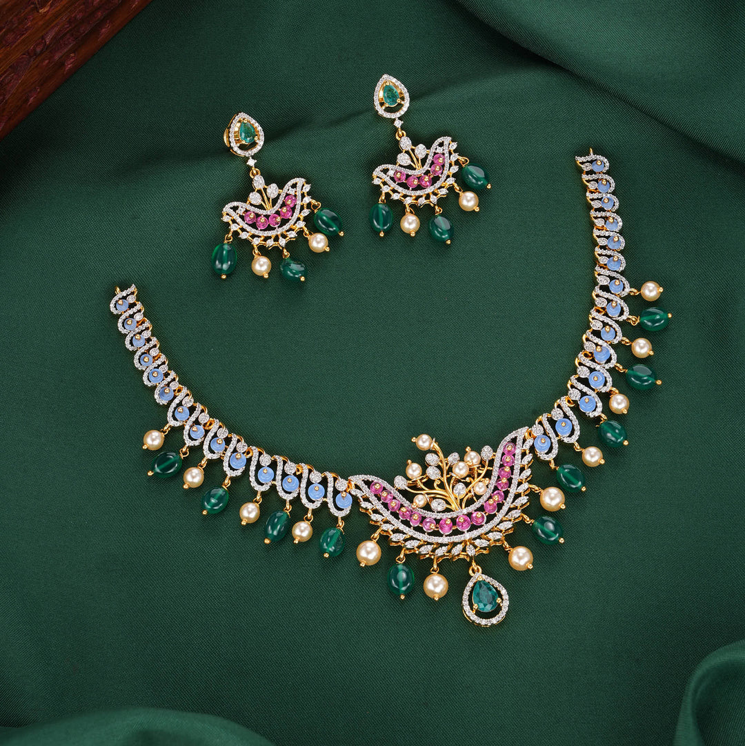 Ghazal Diamond Design Necklace Set