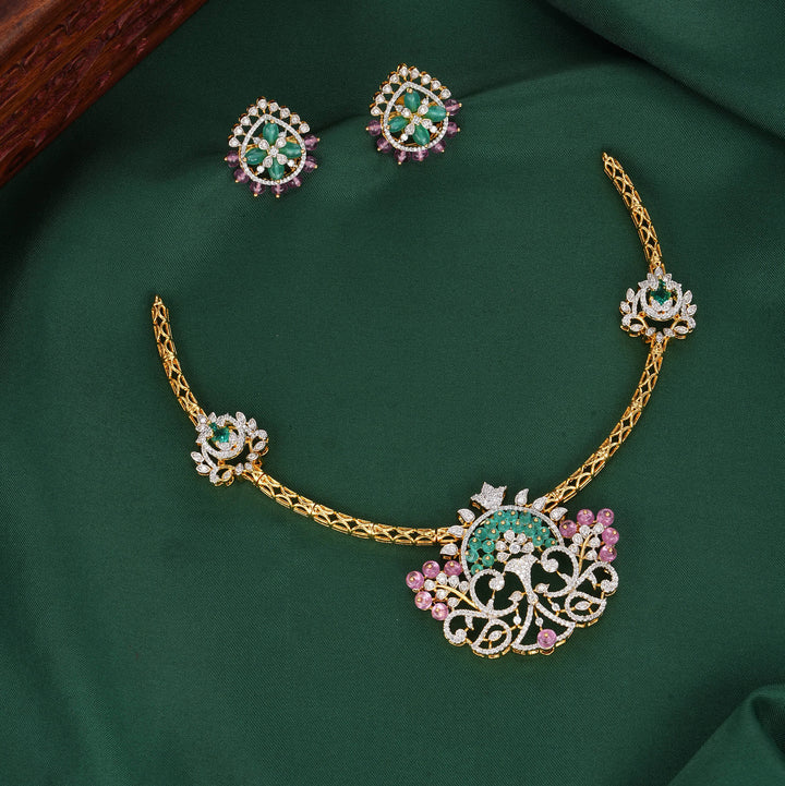 Kranthi Diamond Design Necklace Set